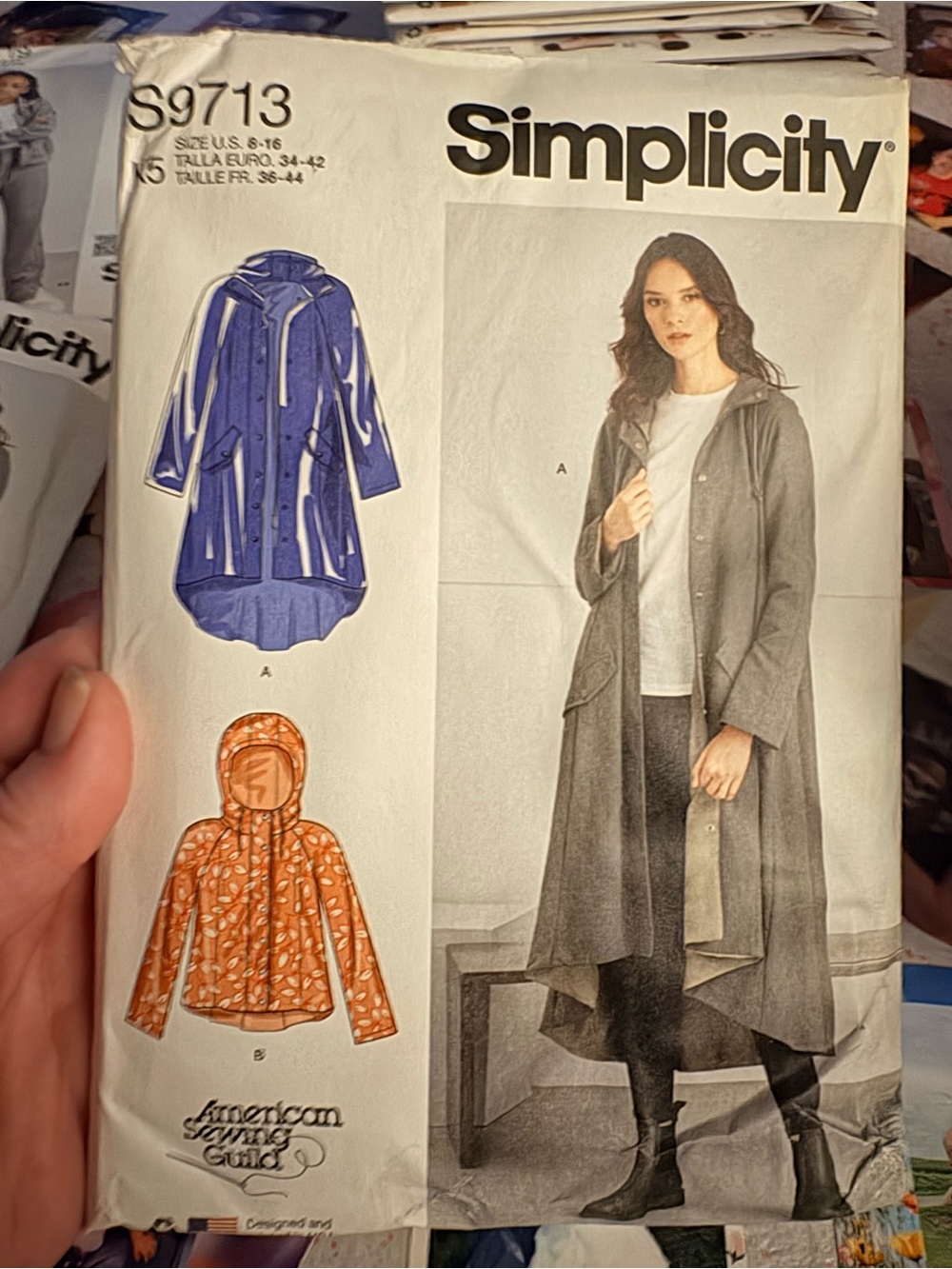 BN UNCUT SIMPLICITY 9713 K5 SEWING PATTERNS COAT